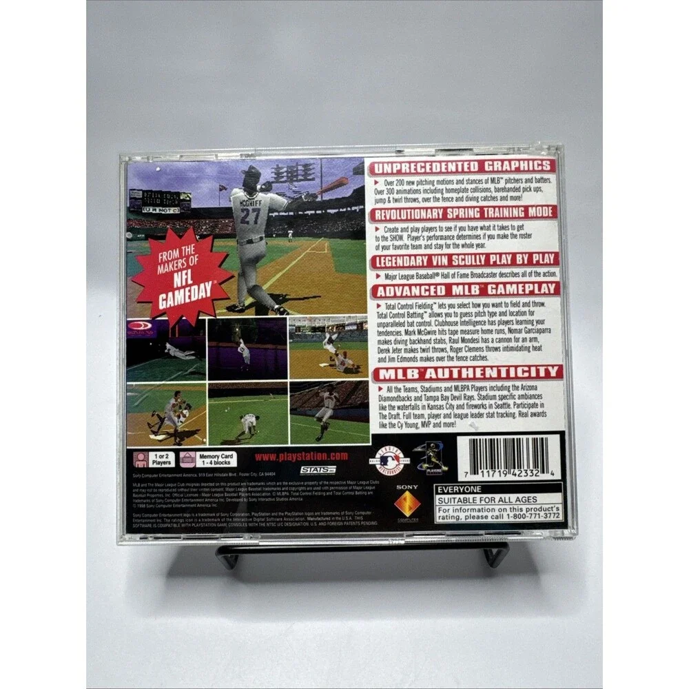 MLB 99 (Sony PlayStation 1, 1998) Case, Booklet And Game